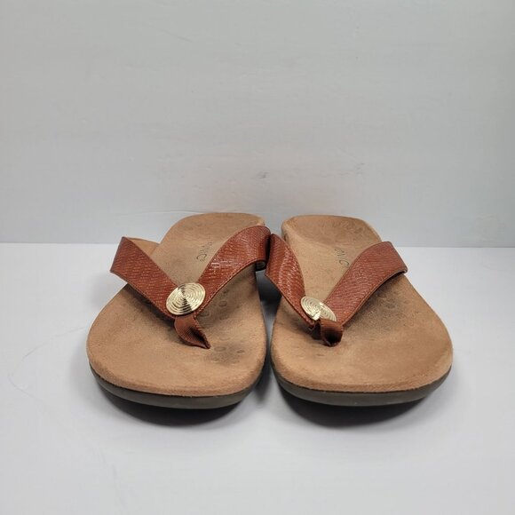 Vionic Hilda Woven Women's Brown Thong Sandals US Size US 11 - Picture 3 of 8